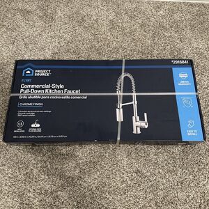 Project Source Flynt Pull Down Kitchen Faucet Commercial Style #2916841 New